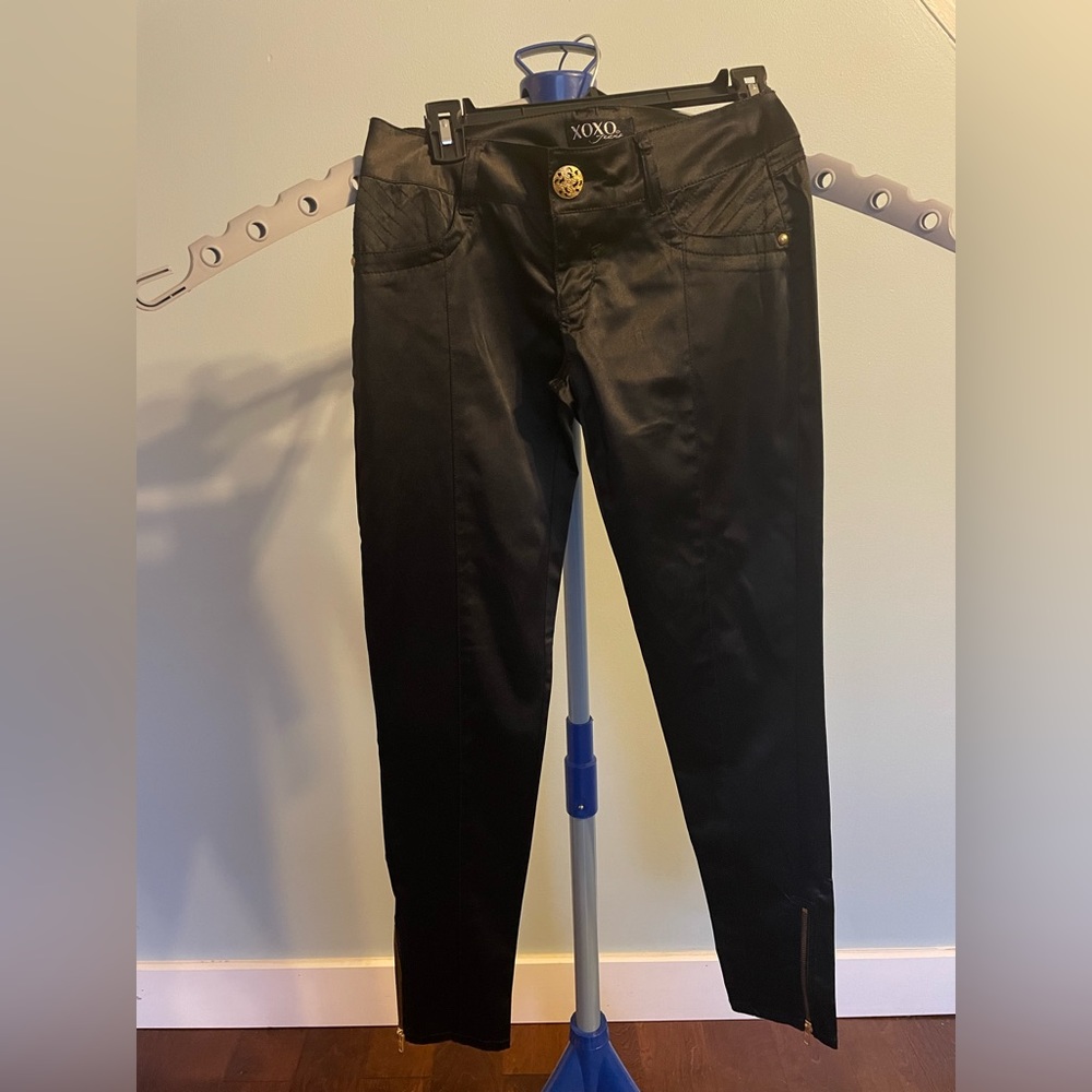 XoXo Black Satin Pants
